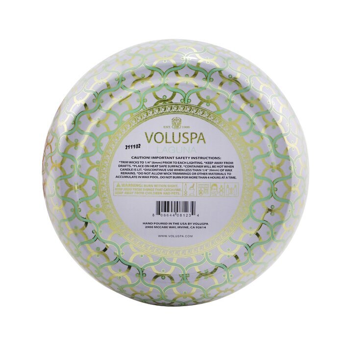 Voluspa 3-lont decoratieve blikkaars - Laguna 340 g/12 oz