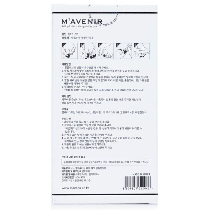 Mavenir Nagelaufkleber (Pink) – # Fiesta Shampagne Pedi, 36 Stück