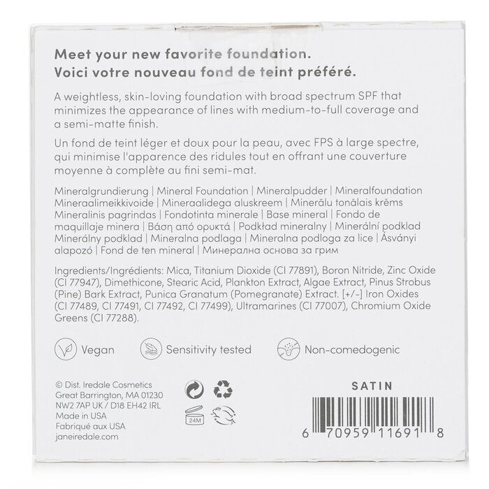 Jane Iredale PurePressed Base Mineral Foundation Nachfüllpackung LSF 20 – Satin 9,9 g