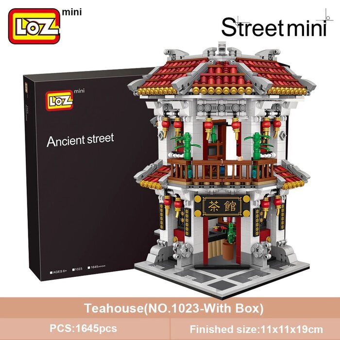 LOZ Mini Blocks - Teahouse Building Bricks Set 42 x 30 x 5 cm