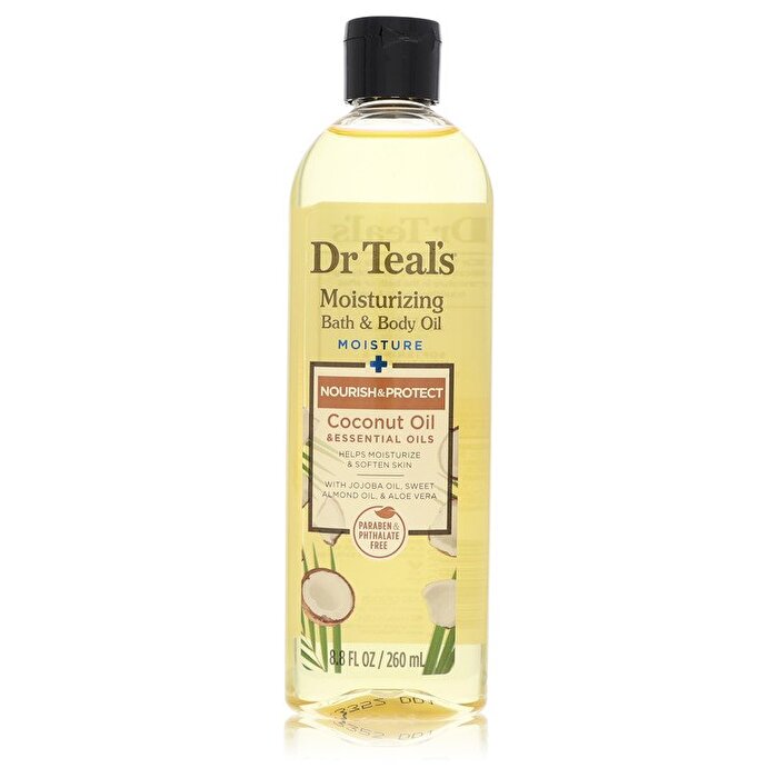 Dr Teal's Dr Teal's Moisturizing Bath & Body Oil Voedende kokosolie met essentiële oliën, jojoba-olie, zoete amandelolie en cacaoboter 260 ml / 8,8 oz