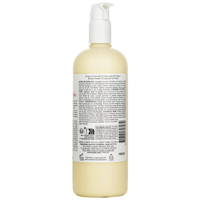 Kiehl's Crème De Corps Body Moisturizer met pomp 500ml