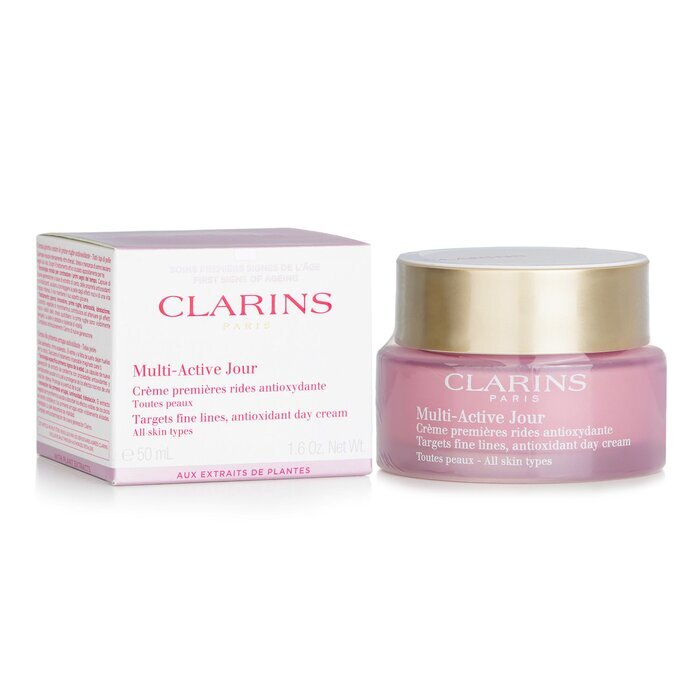 Clarins Multi-Active Jour Cible les Rides Fines Crème de Jour Antioxydante - Pour Tous Types de Peau 50ml/1.6oz