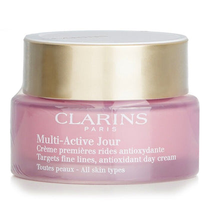 Clarins Multi-Active Jour Cible les Rides Fines Crème de Jour Antioxydante - Pour Tous Types de Peau 50ml/1.6oz