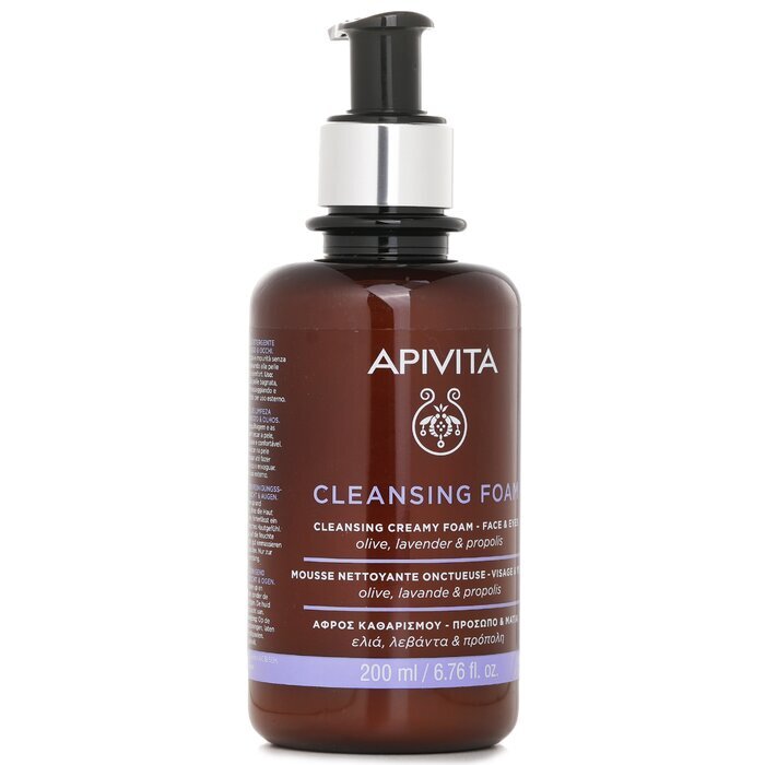 Apivita Cleansing Foam With Olive & Lavender For Face & Eyes 200ml