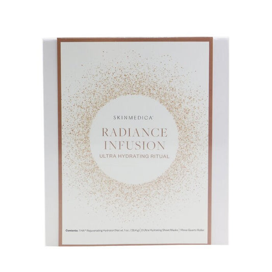 Skin Medica Radiance Infusion Ultra Hydrating Ritual Set: HA Rejuvenating Hydrator 28,4 g + Ultra Hydrating Sheet Mask 2 stuks + Rose Quartz Roller 4 stuks