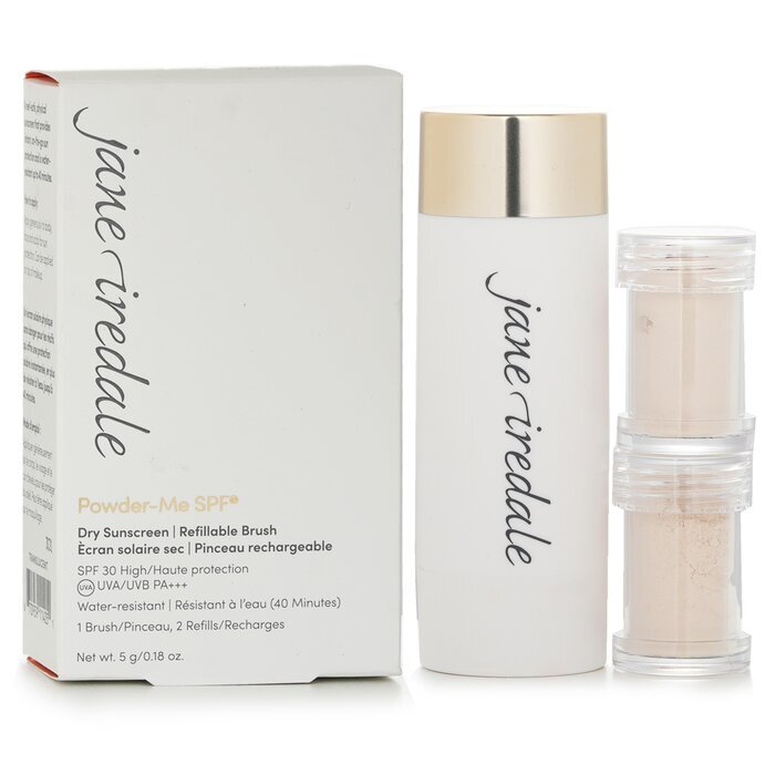 Jane Iredale Powder Me Refillable Brush (1x Brush, 2x Refills) - Translucent 2x2.5g