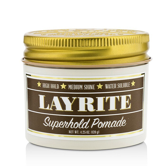 Layrite Superhold Pomade (hoge hold, medium glans, wateroplosbaar) 120 g/4,25 oz