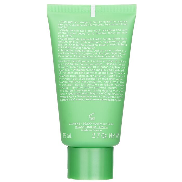 Clarins SOS Pure Masque Argile Rééquilibrant au Saule des Alpes - Peaux Mixtes à Grasses 75ml/2.3oz