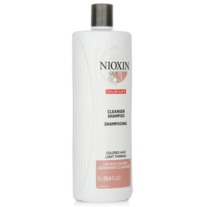 Nioxin Derma Purifying System 3 Cleanser Shampoo (Colored Hair, Light Thinning, Color Safe) 1000ml