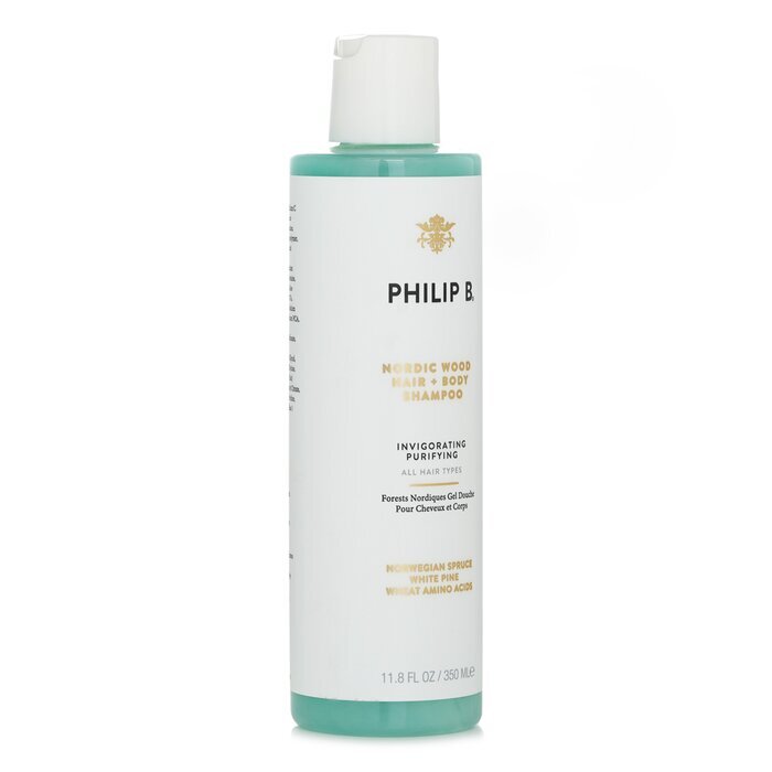 Philip B Nordic Wood Hair + Body Shampoo (Invigorating Purifying - All Hair Types) 350ml/11.8oz