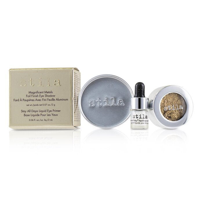 Stila Magnificent Metals Foil Finish Oogschaduw met Mini Stay All Day Liquid Eye Primer - Verguld Goud 2 stuks