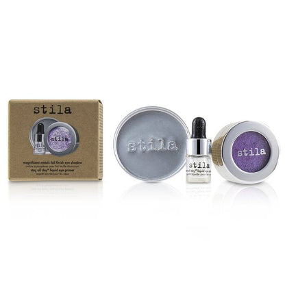 Stila Magnificent Metals Foil Finish Oogschaduw met Mini Stay All Day Liquid Eye Primer - # Metallic Violet 2 stuks