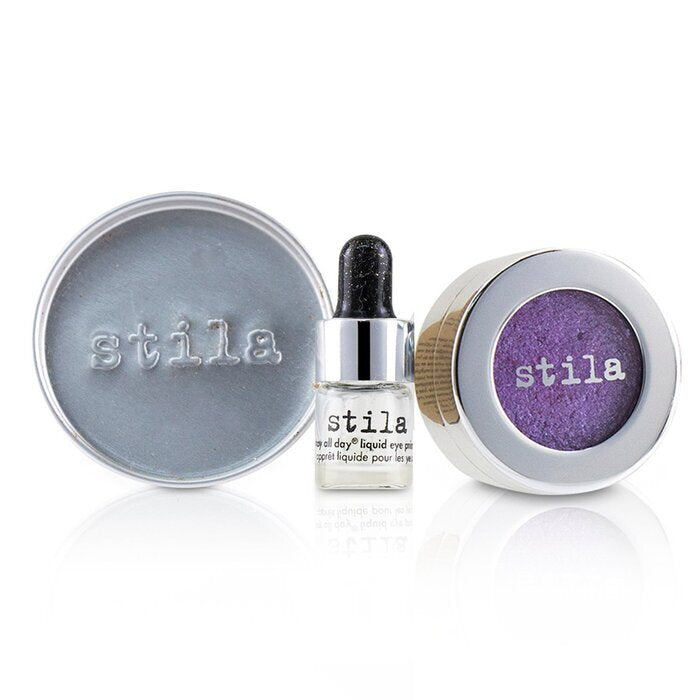 Stila Magnificent Metals Foil Finish Oogschaduw met Mini Stay All Day Liquid Eye Primer - # Metallic Violet 2 stuks