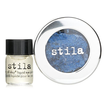 Stila Magnificent Metals Foil Finish Oogschaduw met Mini Stay All Day Liquid Eye Primer - Metallic Kobalt 2 stuks