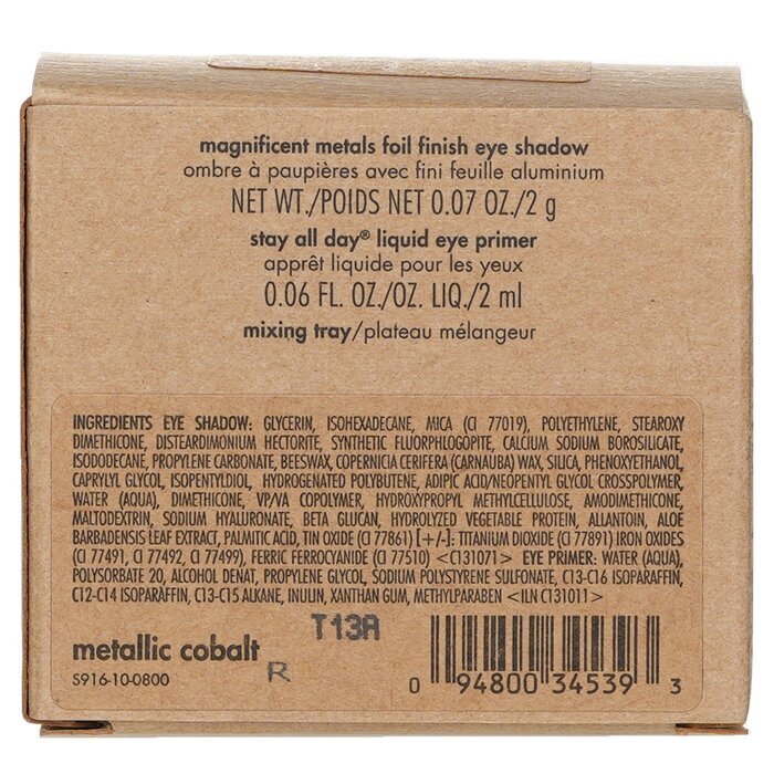 Stila Magnificent Metals Foil Finish Oogschaduw met Mini Stay All Day Liquid Eye Primer - Metallic Kobalt 2 stuks