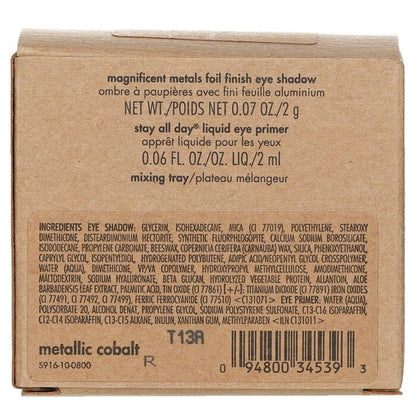 Stila Magnificent Metals Foil Finish Oogschaduw met Mini Stay All Day Liquid Eye Primer - Metallic Kobalt 2 stuks
