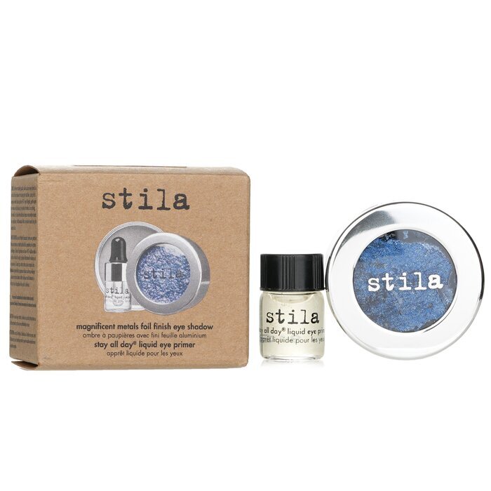 Stila Magnificent Metals Foil Finish Oogschaduw met Mini Stay All Day Liquid Eye Primer - Metallic Kobalt 2 stuks