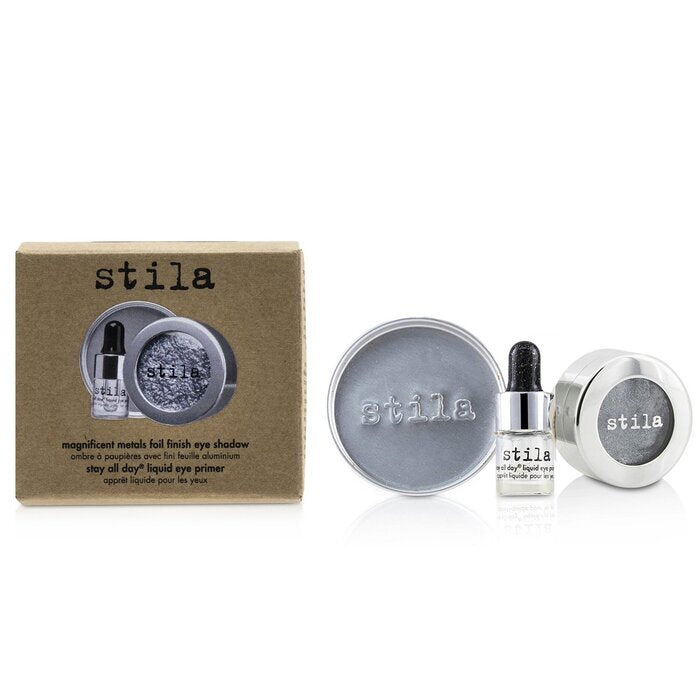 Stila Magnificent Metals Foil Finish Fard à Paupières avec Mini Base Liquide Stay All Day - Titane 2pcs