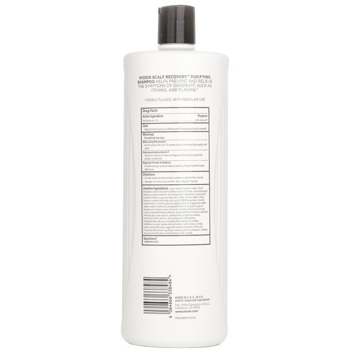 Nioxin Scalp Recovery Pyrithione Zinc Medicating Cleanser (For Itchy Flaky Scalp) (Random Packaging) 1000ml