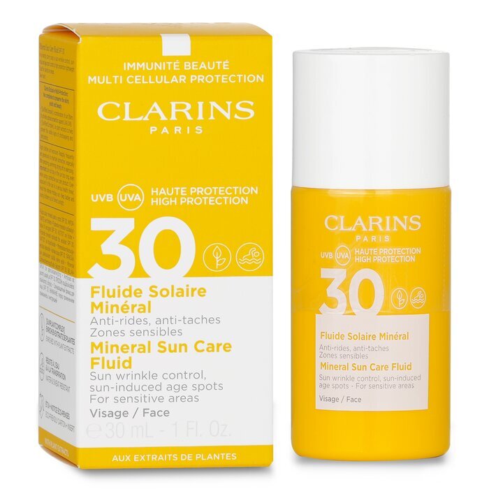 Clarins Mineral Sun Care Fluid For Face SPF 30 – Für empfindliche Bereiche, 30 ml