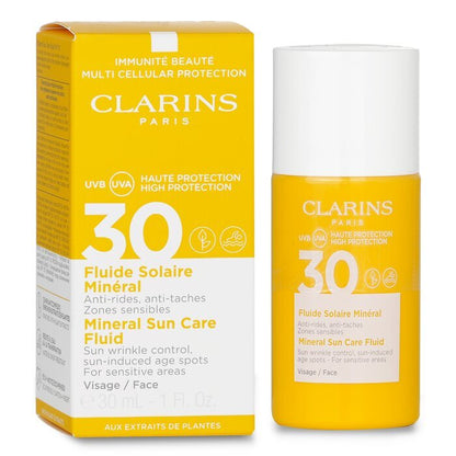 Clarins Mineral Sun Care Fluid For Face SPF 30 – Für empfindliche Bereiche, 30 ml