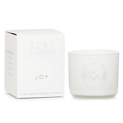 iKOU Essentials Aromatherapie Natuurlijke Waskaars Glas - Joy (Australische Witte Flanellen Bloem) 85g