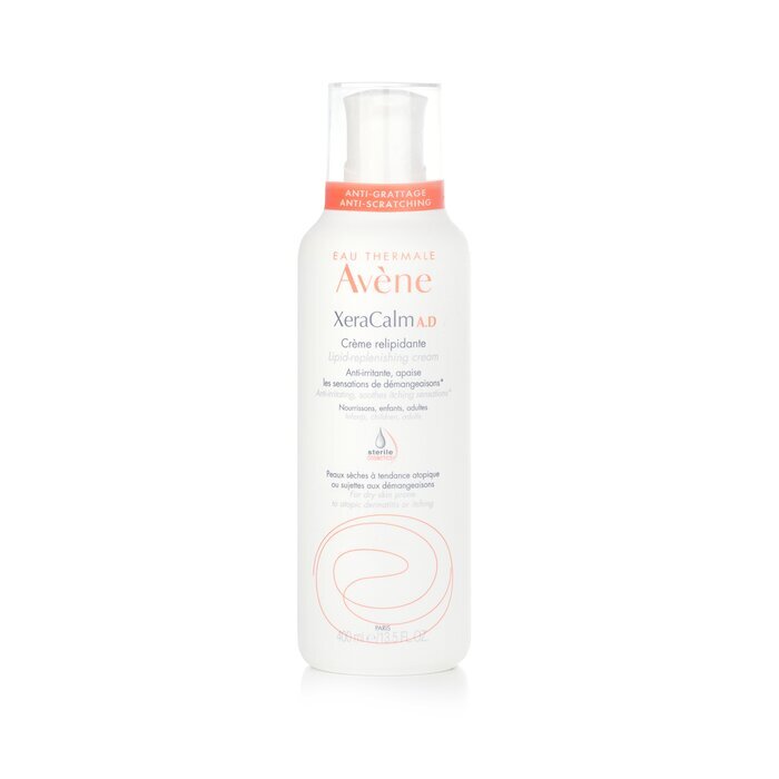 Avene XeraCalm AD Rückfettende Creme – Für trockene Haut, die zu Neurodermitis oder Juckreiz neigt, 400 ml