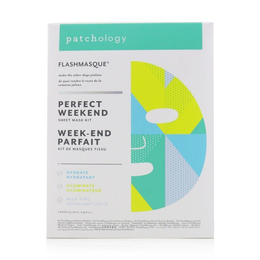 Patchology FlashMasque 5-Minuten-Tuchmaske – Perfektes Wochenend-Tuchmasken-Set: (Hydratieren, Aufhellen, Milchpeeling) 3-tlg.
