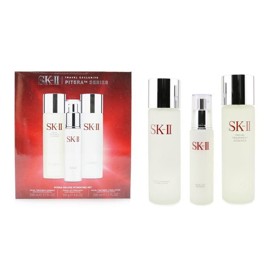 SK II Pitera Deluxe Hydraterende Set van 3 Stuks: Gezichtsbehandeling Essence 230ml + Gezichtslift Emulsie 100g + Gezichtsbehandeling Clear Lotion 230ml 3 stuks