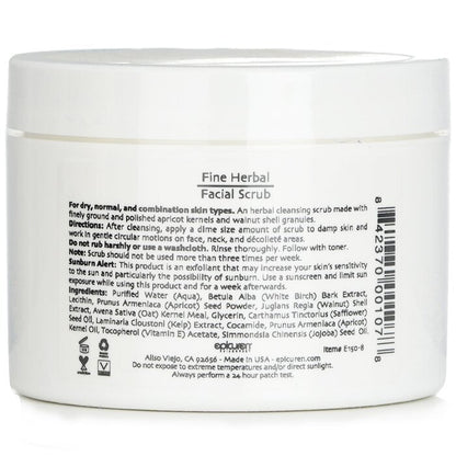 Epicuren Gommage Facial aux Herbes Fines - Pour Peaux Sèches, Normales & Mixtes (Format Salon) 236ml/8oz