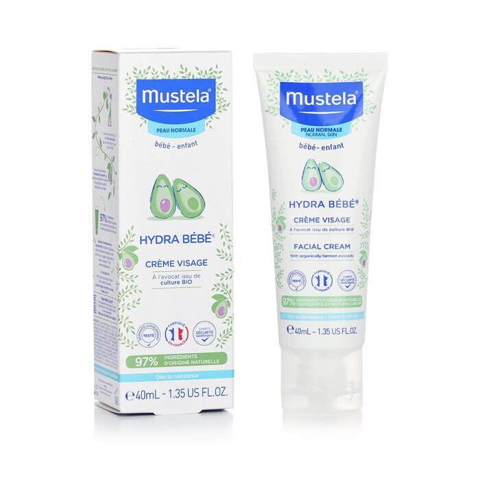 Mustela Hydra-Bebe Gezichtscrème met biologische avocado - Normale huid 40 ml/1,35 oz