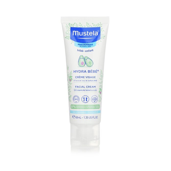 Mustela Hydra-Bebe Gezichtscrème met biologische avocado - Normale huid 40 ml/1,35 oz