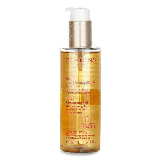 Clarins Total Cleansing Oil met extracten van Alpine Golden Gentian en Citroenmelisse (Alle waterproof make-up) 150 ml
