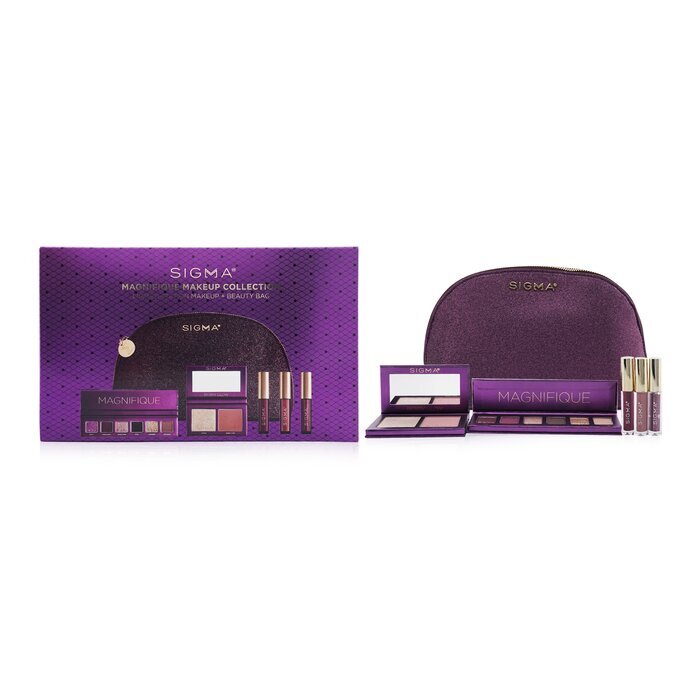 Sigma Beauty Magnifique Makeup Collection (1x Oogschaduwpalet + 1x Berry Glow Cheek Duo + 1x Adored Mini Lip Set + Tas)