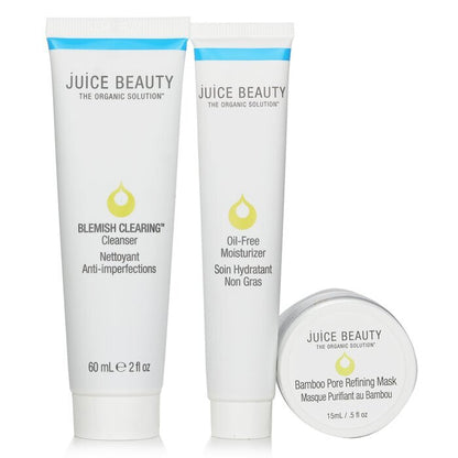 Juice Beauty Blemish Clearing Solutions Kit: Reiniger + Hydraterende Crème + Masker + Washandje (zonder doos) 3 stuks + 1 doekje