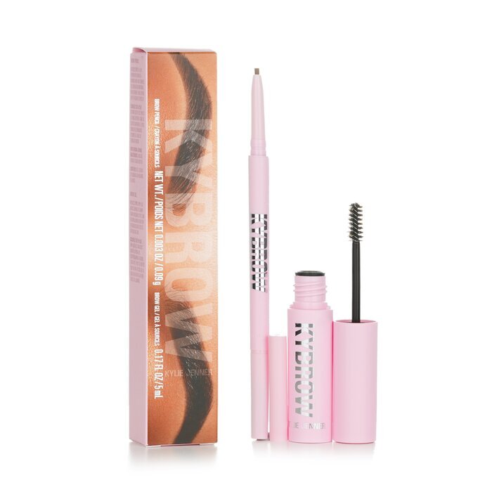 Kylie By Kylie Jenner KyBrow Kit: Augenbrauengel 5 ml + Augenbrauenstift 0,09 g – Nr. 003 Cool Brown, 2-tlg.