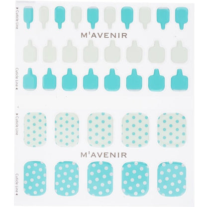 Mavenir Nagelaufkleber (gemustert) – # Mint Cream Dot Pedi, 36 Stück