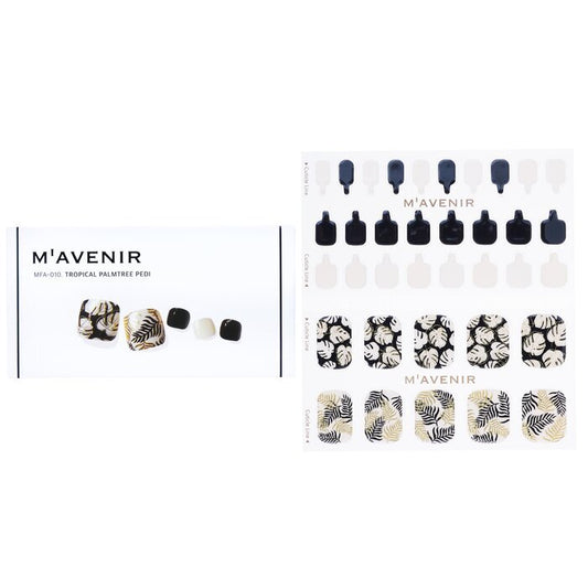 Mavenir Nagelsticker (Gepatineerd) - # Tropische Palmboom Pedicure 36 stuks