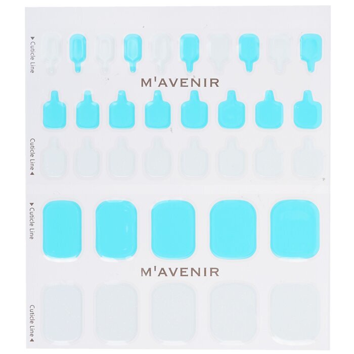 Mavenir Nagelsticker (geassorteerde kleuren) - # Witte parel zomer pedicure 36 stuks