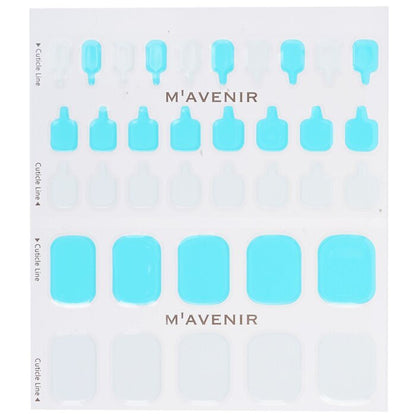 Mavenir Nagelsticker (geassorteerde kleuren) - # Witte parel zomer pedicure 36 stuks