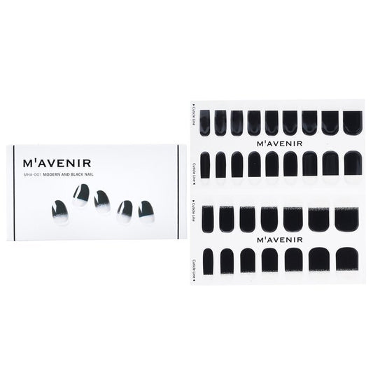 Mavenir Nagelsticker (Zwart) - # Moderne en Zwarte Nagel 32 stuks