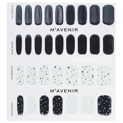 Mavenir Nagelsticker (Zwart) - # Pebble In Black Nail 32 stuks