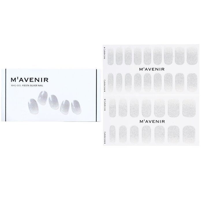 Mavenir Nagelsticker (Grijs) - # Fiesta Zilveren Nagel 32 stuks