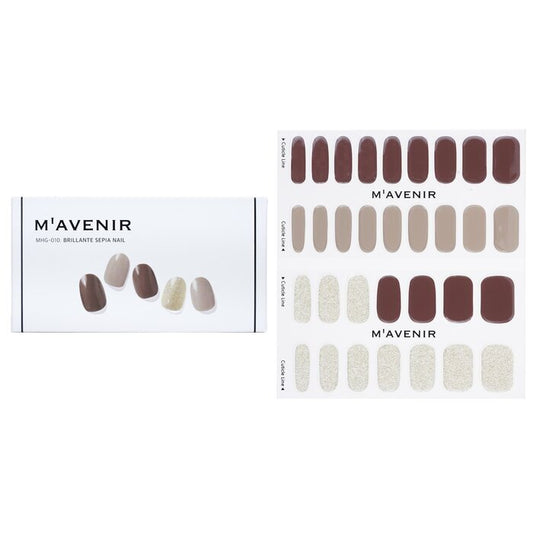 Mavenir nagelsticker (geassorteerde kleur) - # Brillante Sepia nagel 32st