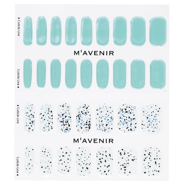 Mavenir Nagelsticker (Blauw) - # Splinkle Met Getinte Groene Nagel 32 stuks