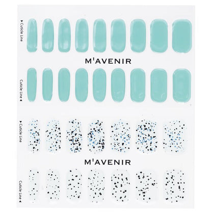 Mavenir Nagelsticker (Blauw) - # Splinkle Met Getinte Groene Nagel 32 stuks