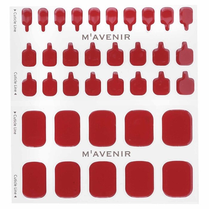 Mavenir Nagelsticker (Rood) - # Glas Wijn Pedicure 36 stuks