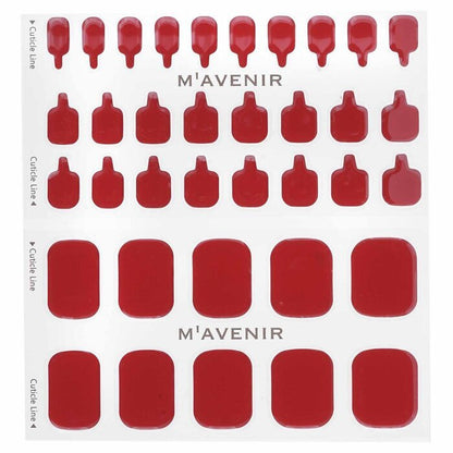 Mavenir Nagelsticker (Rood) - # Glas Wijn Pedicure 36 stuks