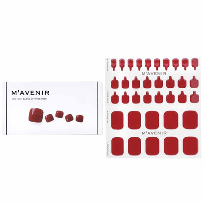 Mavenir Nagelsticker (Rood) - # Glas Wijn Pedicure 36 stuks